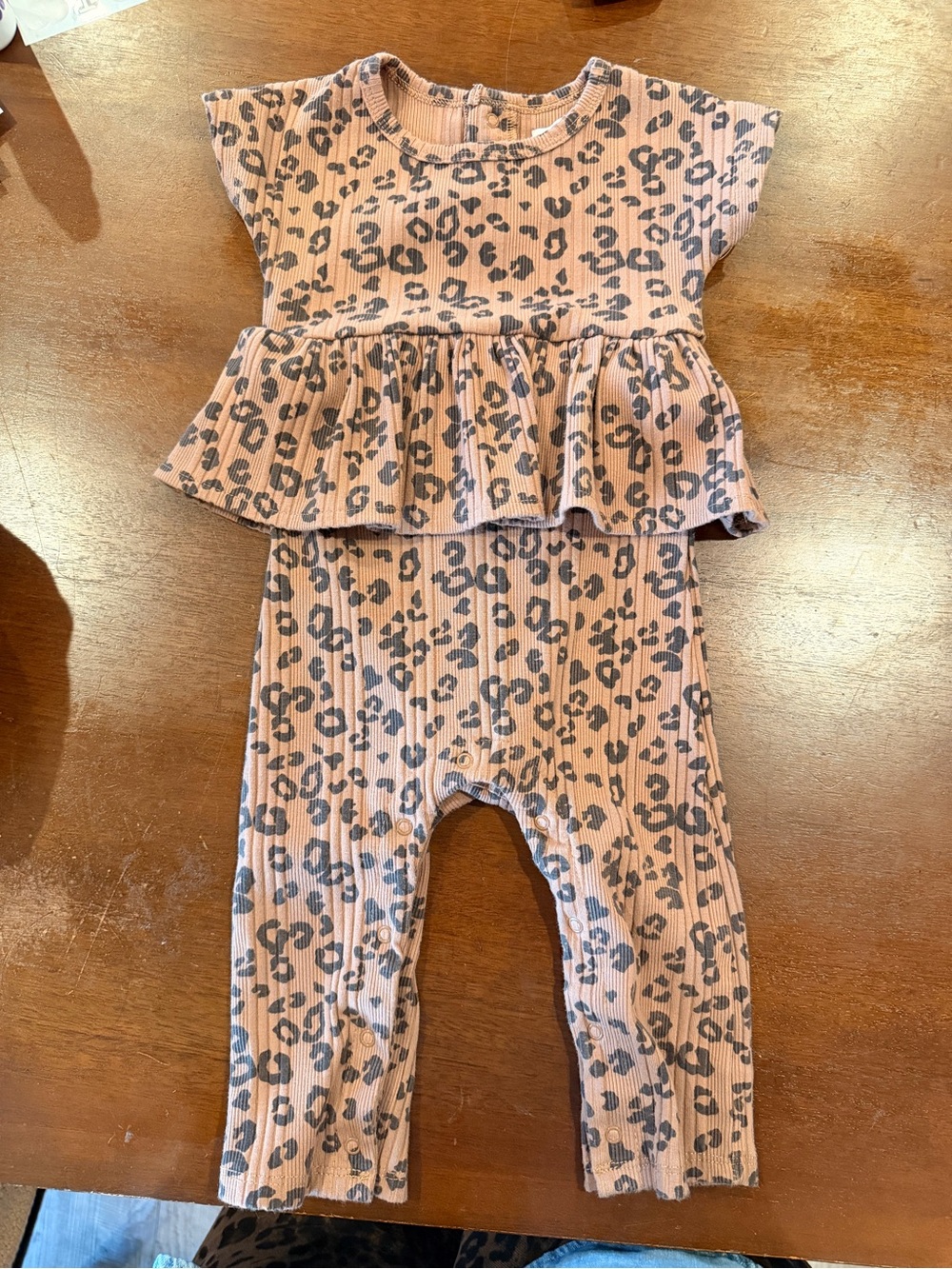 Grayson Little Leopard Peplum Romper – 12M